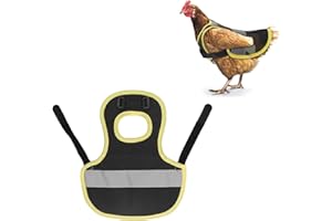 JUOPZKENN Gilet réfléchissant pour poule, vêtements changeables, chaud, sûr et léger, harnais de volaille pour poule, canard, oie (noir)