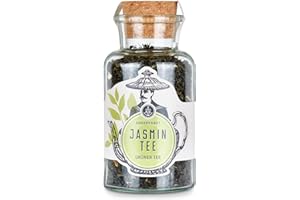 ‎ANKERKRAUT Ankerkraut Jasmintee, Grüner Tee, 100g im Korkenglas, Tee lose, 1 Teelöffel pro Tasse, Gesundheit Balance für Körper und Geist, reicht für etwa 8 Liter feiner Tee