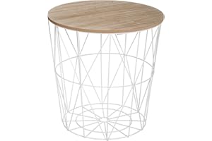 ATMOSPHERA CREATEUR D'INTERIEUR Mesa Auxiliar de Metal Blanco Kumi d.40