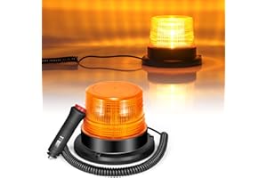 ‎DINFU LED Rundumleuchte Gelb Warnleuchte Magnet Orange LED für Auto LKW 12V Warnlicht Blinkleuchte Strobe Beacon Light