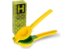 ‎HENSSLERS HENSSLERS® Zitronenpressen Handpresse [ROSTBESTÄNDIG] - Kleine Zitruspresse Manuell für Zitronen & Limetten - Limettenpresse mit Aluminium - Lemon Squeezer - Hand Zitronenpresse (7,5cm Durchmesser)