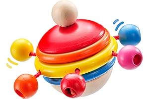 Selecta Rotondo, Kreiselnder Greifling aus Holz, 7,5 cm