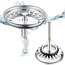 2 Filtri Per Lavello Cucina Acciaio Inox 304 - Tappo Con Setaccio 80mm Antiotturamento