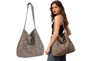 OIXEYA Bolso Leopardo Mujer, Tote Bag, Bolso de mano para mujer Unisex adulto