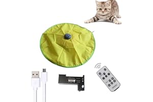 AOLIKES Jouets interactifs pour chat, jouets intelligents rechargeables et durables avec télécommande, plusieurs minuteries, queue de souris motorisée pour chats de tous âges, entraînement rotatif