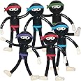 ArtCreativity Bendable Ninja Figures, Set of 12, Bendable Ninja Toys for Kids, Ninja Party Favors for Boys and Girls, Stress Relief Fidget Toys for Kids, Goodie Bag Stuffers, and Pinata Fillers