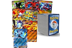 101 Pokémon-kort engelska - 10 Holo & Reverse Holo + 90 vanliga och vanliga + 1 garanterade Ultra Rare EX eller V - Autentiska originalkort - slumpmässigt bulkpaket för samlare och gåvor