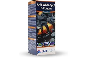NT Labs Aquarium Anti White Spot & Fungus Treatment, Cures White-Spot Disease, Treats Fish Fungus, Freshwater Aquarium Medicine (100ml - Treats 500L)