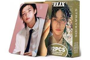 YUTO Stray Kids Lot de 92 cartes photo creuses pour enfants Stray Kids Lomo Cartes cadeaux Lomo pour enfants errants garçons et filles (Felix)
