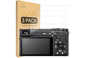 Mr.Shield Pellicola Protettiva per Sony Alpha A6600 A6100 A6400 A6000 A5000 A6300 NEX-7 NEX-3N NEX-5 NEX-6L [Non per a6500/a5100] Vetro Temperato [9H Durezza] [3 Pezzi] Protezione Schermo