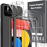 LK 6 Stück Schutzfolie Kompatibel mit Google Pixel 5, 3 Schutzfolie und 3 Kamera Schutzfolie, 9H Härte Schutzfolie, HD Klar D