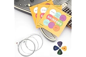 YWYLL Electric Guitar Strings - 3-Pack Economy Bundle: Nickel-Plated High-Carbon Steel, Longest-Lasting Bright Tone & Comfortable Feel, 6-String Set (3 PACK(10-46))