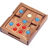 LOGOPLAY Slide 15 – Holz-Schiebespiel Mit Zahlen, 2 Spielvarianten, Montessori Geeignet | 12x12 Cm