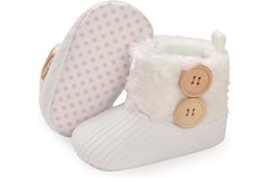 KFNIRE Przytulne polarowe buciki dziecięce z bawełnianą podszewką, antypoślizgowe i miękkie podeszwy buty dla noworodka 0-18 miesięcy skarpety buty unisex kapcie dziecięce zimowe ciepłe buty