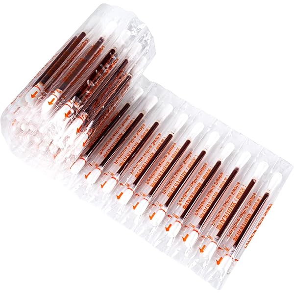 Lot De 30 Cotons-tiges Alcoolisés Jetables – 75% Alcool Médical, Double Tête, Emballage Individuel, Pour Désinfection De Petites Plaies