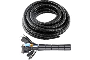 TMRBBESTY Spirale Avvolgicavo,Spirale Avvolgi Cavo Flessibile,Raccogli Cavi,Tubo a Spirale Diametro 8mm,Raccoglicavi Spiralato,Per Organizzare Cavi Di Tv,Computer,Home Theatre,11M
