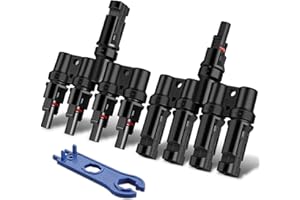YGiTK 4T-Stecker - Abzweigbuchsen (Set) Kabelstecker Männlich/Weiblich, Solar Abzweigverbinder für die Parallelschaltung