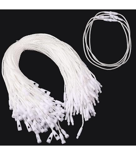 50 Pezzi Di Tag String Nere Per Appendere - Fermagli Con Etichetta E Estremità Quadrata Per Forniture E Tagging