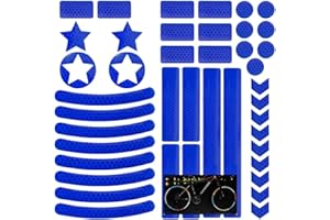 Hillylolly Pegatinas Reflectantes Bicicleta, Adhesivos Reflectantes, 42pcs Reflectores Adhesivos, Cintas Reflectantes para Moto, Stickers Reflectantes, Pegatina Reflectante Casco Bicicleta