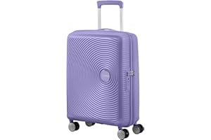 American Tourister Soundbox - Maleta de Mano 55 x 40 x 20/23 cm - Trolley de Cabina Rígido para EasyJet y la mayoría de aerolíneas, Expandible, 35.5/41L, Morado (Lavender)