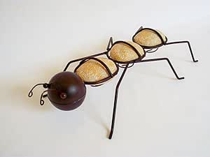 2er Set 40cm & 29cm Ameisen aus Metall mit Steinen ...