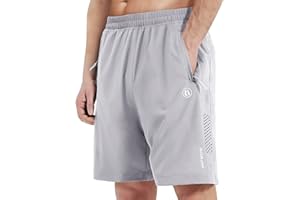 HIFEOS Pantaloncini Sportivi Uomo Pantaloncini Palestra Uomo con Tasca con Cerniera per Running Fitness Tennis Jogging Pantaloncini Uomo Leggero