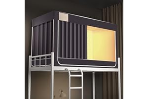 KIDDOKIN Bed Tent Twin,Privacy Tent for Bunk Bed,Bed Canopy with Bed Frame,House Bed Tent,Breathable Windproof Dustproof Bed Curtain Loft Bed x4 pcs (Color : Dark gray, Size : 75" L x35 Wx35 H)