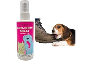 Fred & Ginger Bitter Anti Chew Spray for Dogs and Cats Chewing Deterrent Spray Behavior Training Aid Stops Destructive Chewing Licking of Bandages, Paws, Shoes, Fur, Doors and Furniture (100ml)
