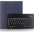 Lrufodya Keyboard Case for iPad Mini 5th & 4th Gen 7.9 Inch with Detachable Wireless Magnetic Keyboard and Pen Holder, Multi-Angle, Support 3 System for iPad Mini 3th, Mini 2 1 Generation (Blue)