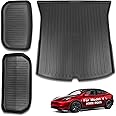 CYBERBEANS All Weather Cargo Liner for Tesla Model Y Trunk Mat Boot Liner Front and Rear Frunk Tray Mats Protector 2022 2023 2024 2025 Accessories