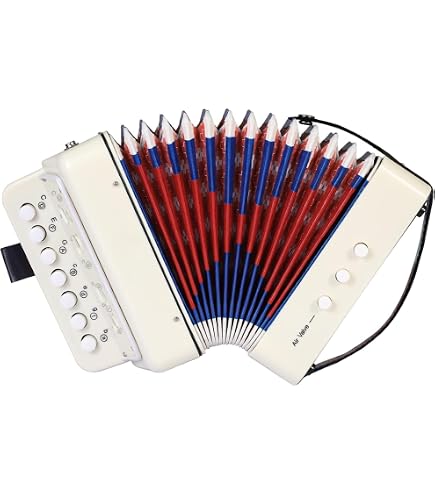 WOTAO Accordéon 17 touches 8 basses Mini petit accordéon Instrument de