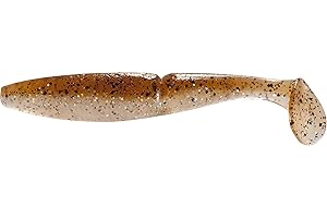 SAWAMURA Leurres Souples Shad avec Queue Articulee One Up Shad 6In - 12,4Cm - 18G - 089 Tinsel Brown - Vendu A L Unite