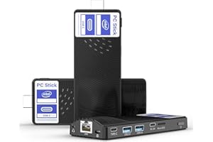 ‎HEIGAOLAPC HEIGAOLAPC Mini PC Stick Win 11 Pro, Fanless Mini Computer, Celeron J4125 8GB 256GB eMMC 2.7 GHz, USB-C, USB3.0 X 2, RJ45 Gigabit Ethernet 4K 60Hz, WiFi BT 5.2 HDMI 2.0 für Geschäft Zuhause Büro