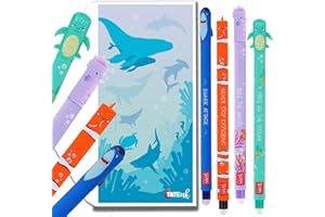 Tinte Ink Legami Lot de 4 stylos effaçables, collection océan