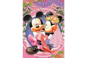 DPHERO Dessin Animé Bricolage Diamond Painting, 5D DIY Souris Diamant Painting Kit Complet,Amoureux Peinture Diamant Artisanat Strass Painting pour Adultes Enfants, Décoration Intérieur 30x40cm