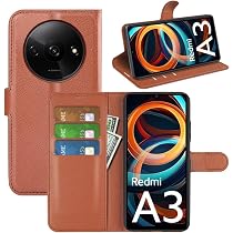 Schicke Flip-Hülle Für Xiaomi Redmi A3 Mit Kartenfach & Standfuß – Lederoptik & Magnetschluss