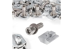 KINETOX 16 Stück Nutensteine M8 Set T-Nut M8 T-Slot Nutmuttern Schrauben 4040 Serie Schiebemuttern M8 T Nut Schiene für Aluminiumprofil Extrusionsschlitz
