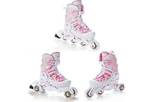 ‎RAVEN Raven 3in1 Verstellbare Inline Skates Laguna - Inliner Triskates - Rollschuhe - Kugellager Abec5 - SAS - Shock-Absorbing-System - Triple-Vent-System - Dreifach Schaum