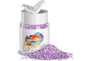 MARBLERS Twinkle Glitter [Light Purple] 1.5oz (42g) | Fine | Non-Toxic, Vegan, Cruelty-Free | Face, Body, Eyeshadow, Hair, Festival, Party Makeup | Nail Art, Polish | Resin, Tumbler, Slime, Craft