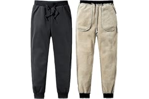 CheChury Pantaloni Sportivi Uomo Pantaloni da Jogger in Pile con Coulisse e Tasches Sportswear Pantaloni de Tuta Basic Casuals Inverno