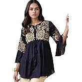 Bee M Pee Designer Rayon Paisley Regular Short Kurti for Women Tunics Latest