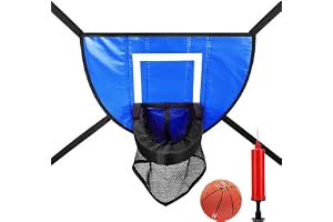 Studsmatta, basketkorg, universell minibasketkorg, avrivningskant för nedsänkning studsmatta, basketfäste med 1 minibasketbol