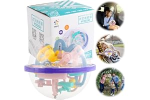 QUNKUN Maze - Palla da labirinto 3D, puzzle 3D, con 156 livelli, palla da labirinto tridimensionale, gioco da labirinto, palla da labirinto 3D, gioco da labirinto