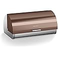 Morphy Richards 974003 Accents Roll Top Bread Bin, Stainless Steel, Copper , 23 x 38.5 x 18.5 cm