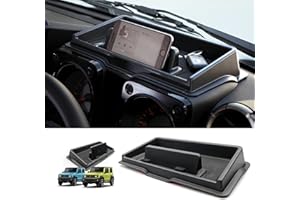 Ruiya Compatible con Suzuki Jimny JB64W JB74W 2018-2024 2025 Consola Central Caja de almacenamiento, Jimny Consola Central Organizador Central Bandeja Jimny Accesorios