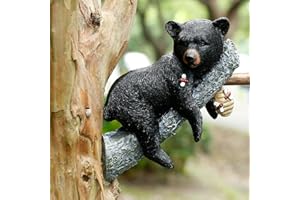 PKKP Statue da giardino per orsi esterni, in resina, decorazione da giardino, statua di orso, addormenta sull'albero, decorazione da giardino per esterni, impermeabile, regalo per casa, cortile,