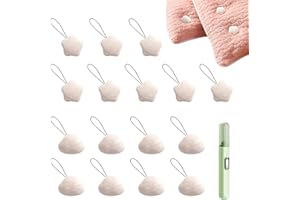 Gsrhzd Bettdeckenhalter, Bettdecken Clips, 16 Stück Süße rutschfeste Bettdeckenclips mit 1 Hakenschnur-Werkzeug 1 Aufbewahrungsbox, Bettdecken Klammern gegen Verrutschen für Federbett Wolldecke usw