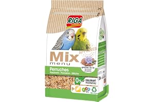 Riga Menymix för parakiter – vitaminblandning – fågelmat – frön och spannmål – vitaminer och mineraler – fjäderdräkt – utan f
