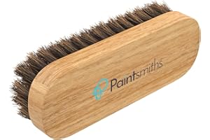 Paintsmiths Premium Horsehair Leather Cleaning Brush - Soft Bristles for Gentle Cleaning of Leather, Upholstery, Alcantara, Vegan Leather, Car Interiors, Sofas, Shoes.
