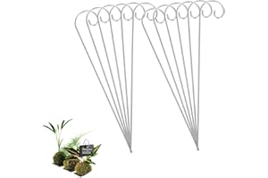 LZZEM 20PCS 30cm Plant Marker Pole Rustproof Outdoor Shepherd's Hooks Heavy Duty Garden Marker Pole for Flower Lanterns & Cards